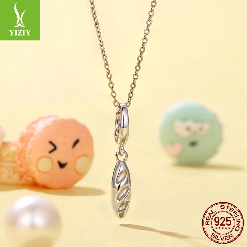 S925 Sterling Silver Opening And Closing Buckle Baguette Pendant Jewelry Accessories Symbolize Dream Diy Charm Beads