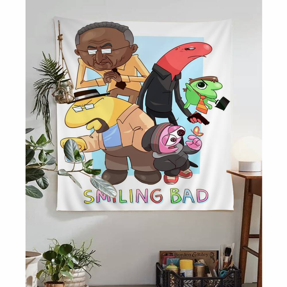 anime Smiling Friends DIY Wall Tapestry for Living Room Home Dorm Decor Wall Art Decor