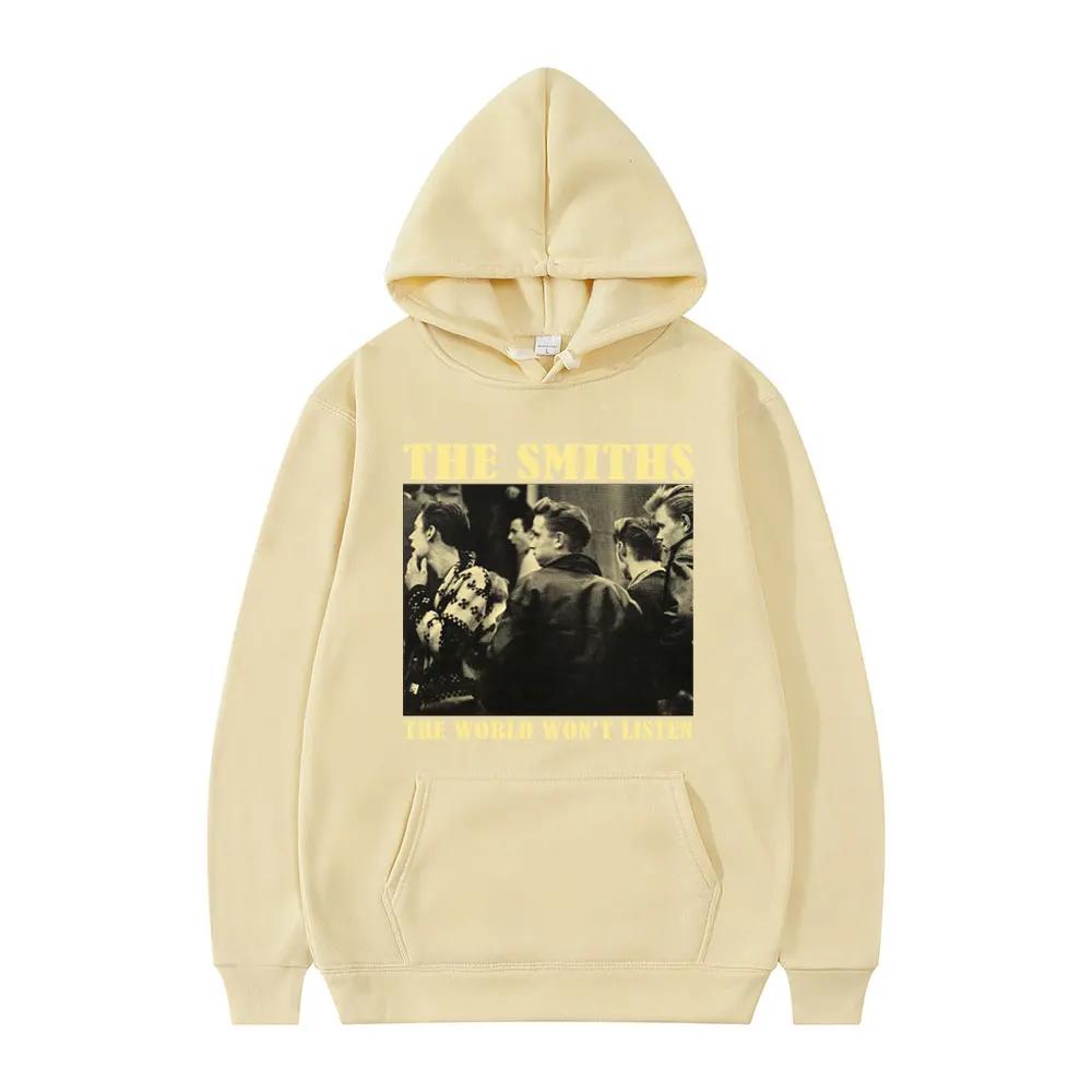 Rock Band The Smiths Print Vintage Hoodies 1980 Morrissey Men Women Sweatshirt Oversized Hip Hop Gothic Casual Streetwear Hoodie