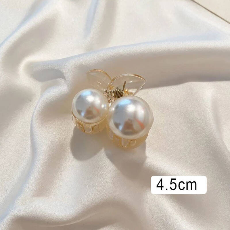 Элегантная заколка-краб для волос с искусственным жемчугом, женская, модная, неправильной формы, большая, бежевая, зажим для волос, заколки для девочек, корейские аксессуары для волос