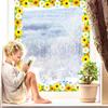 Sunflower Bulletin Board Border Roll Self-Adhesive Classroom Decor Floral Trim for Blackboard Whiteboard DIY Wall Decal