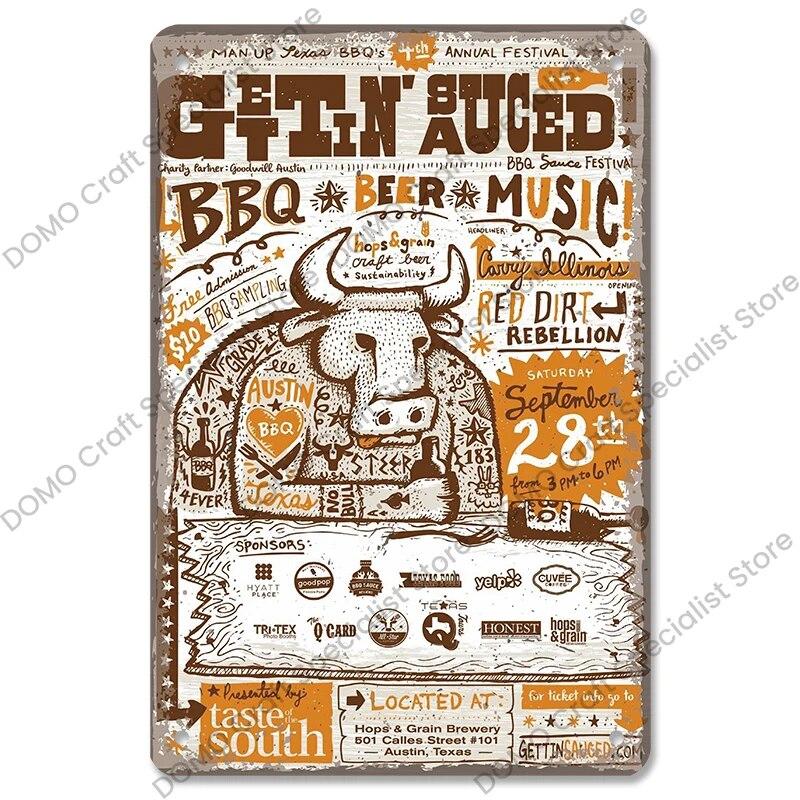 Плакат для вечеринки с барбекю, винтажные металлические жестяные вывески для гриля, ретро-налет, Настенный декор для бара, паба, заднего двора, пляжного дома