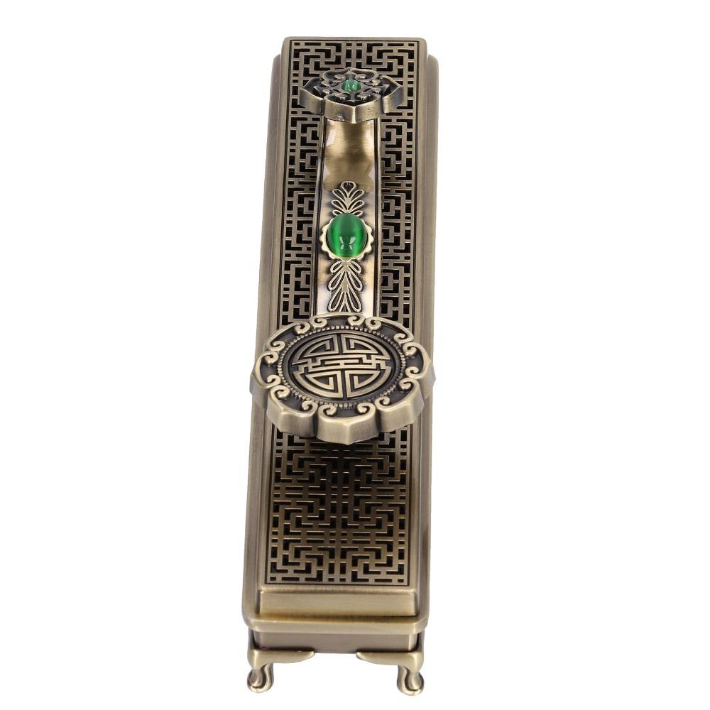 Alloy material Incense Box Antique retro style Stick Incense Holder Chinese decor display
