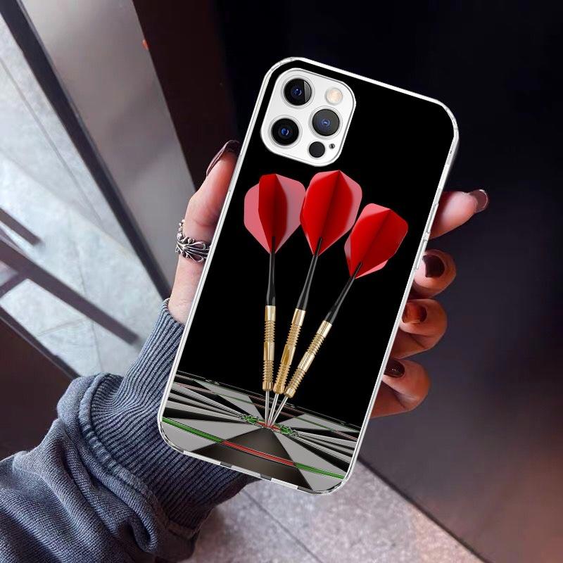 Darts Aesthetics Wire Target Phone Case For iPhone 17 Air 11 13 Mini 14 15 Plus 16 12 Pro Max 16E SE 7 8 Pattern Soft TPU Back C