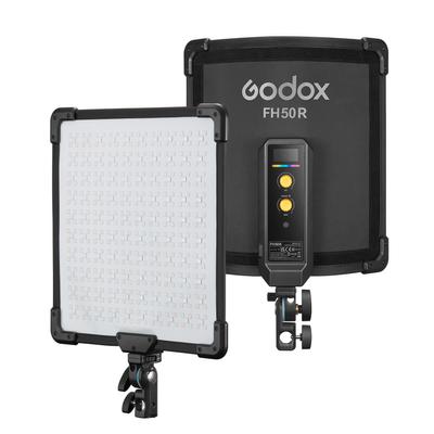 Гибкий светодиодный светильник GODOX FH50R, 62 Вт, RGB-светильник для фотосъемки, 2500–10 000 K, индекс цветопередачи более 96 с 14 лампами