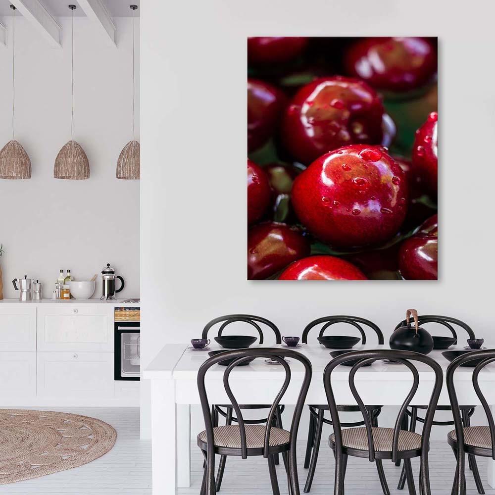 Canvas print, Juicy cherries
