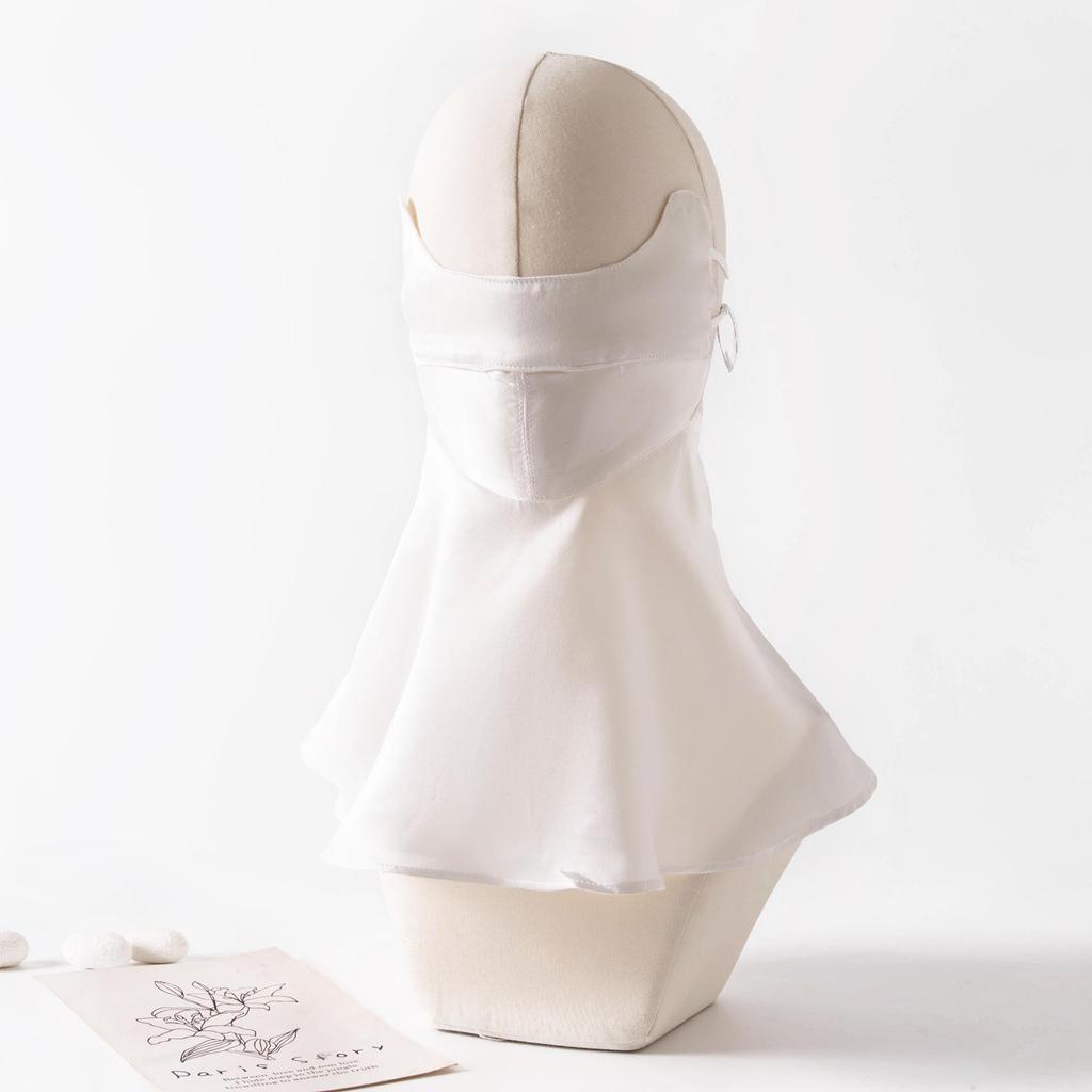 Summer Silk Anti-UV Women's Lightweight Face Mask: Eye Protection & Large Mulberry Silk Driving Cover