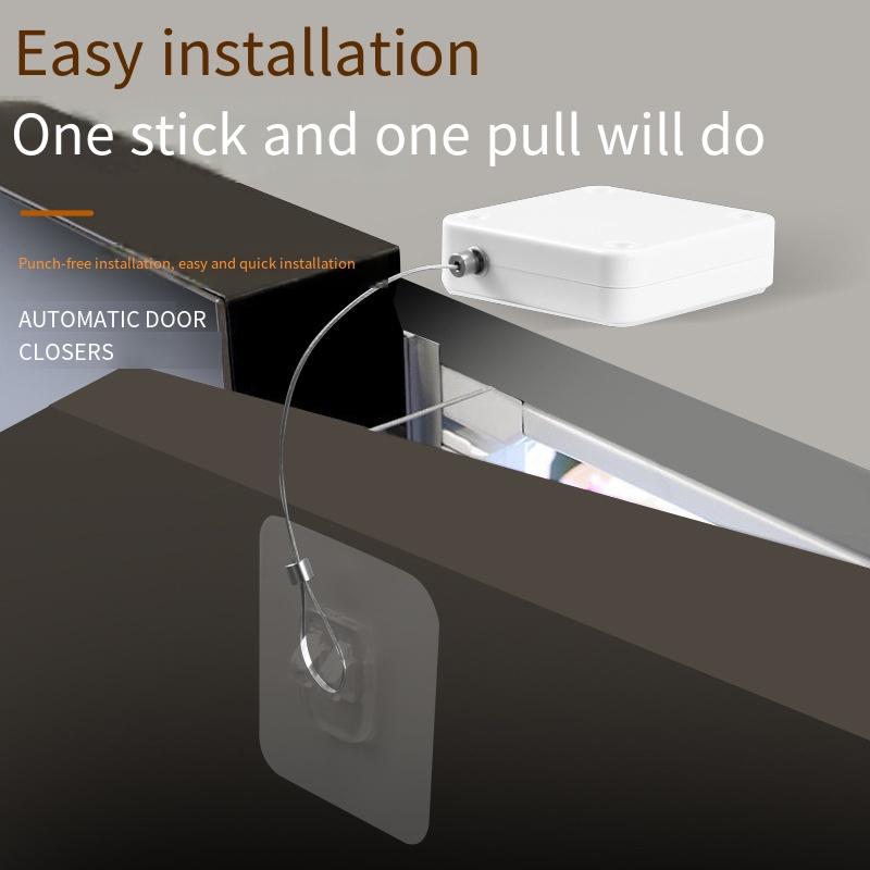 Автоматический дверной доводчик без перфорации Дверные доводчики с тросиком Регулируемый дверной упор Кронштейн типа Автоматический дверной доводчик