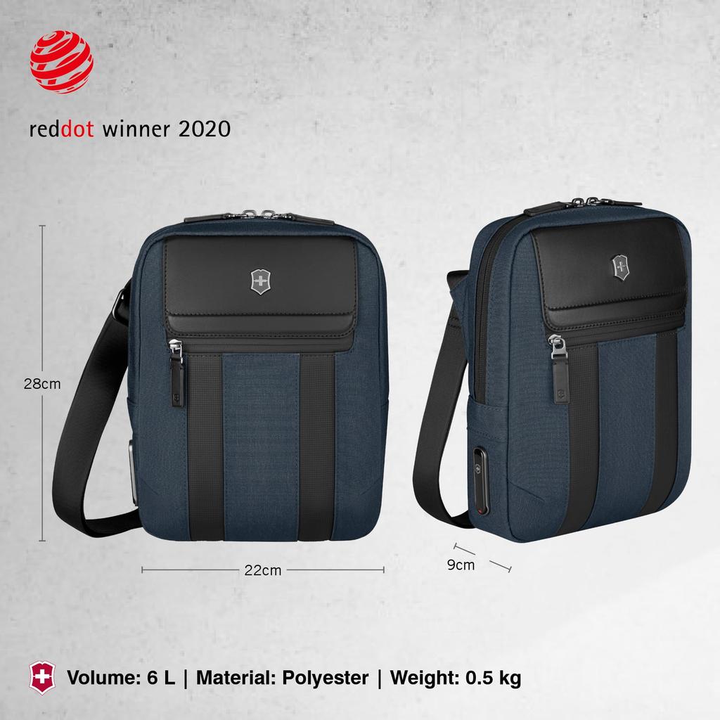 Архитектура Urban2 Архитектура Urban 2 Сумка через плечо с карманом для 10-дюймового плеча, антибактериальная синяя 612675 [Victorinox] Сумка,