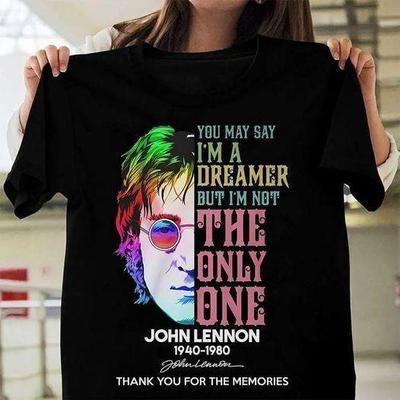Редкая винтажная футболка John Lennon футболка Смешной подарок для НОВОЙ ГОРЯЧЕЙ Унисекс Футболки