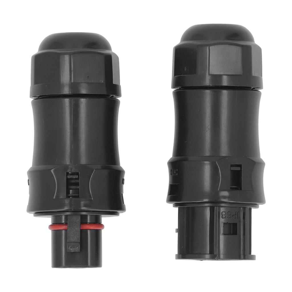 2Pcs Waterproof Power Connector 3 Pin Temperature Resistant Micro Reverse Connection Female Connector 500V