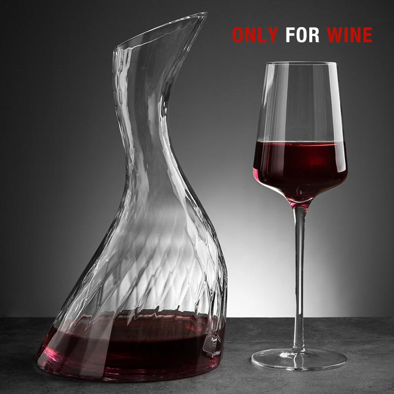 S-образный винный графин - Элегантный графин из кристально чистого стекла без свинца, графин для красного вина, контейнер для сока, графины для вина
