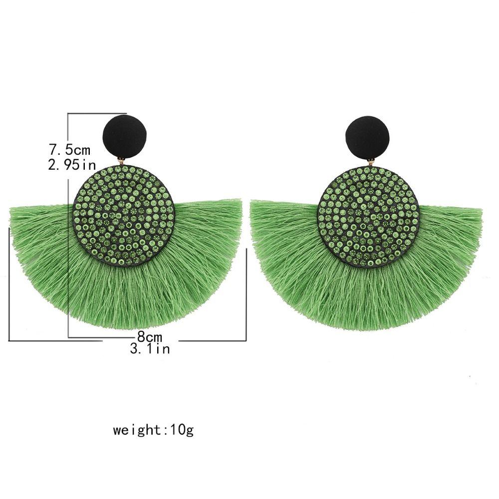 Circular Tassel Earrings Charm Geometric Fringe Earrings Fashion Big Earrings  Valentine's Day