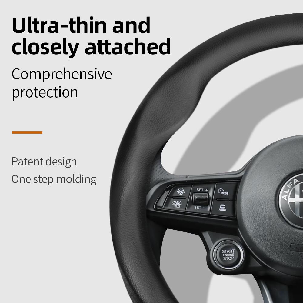 hvcm1 Suitable for Alfa Romeo Ultra-Thin Breathable Leather Steering Wheel Cover Suitable for 159 147 Gt Giulietta Mito Giulia