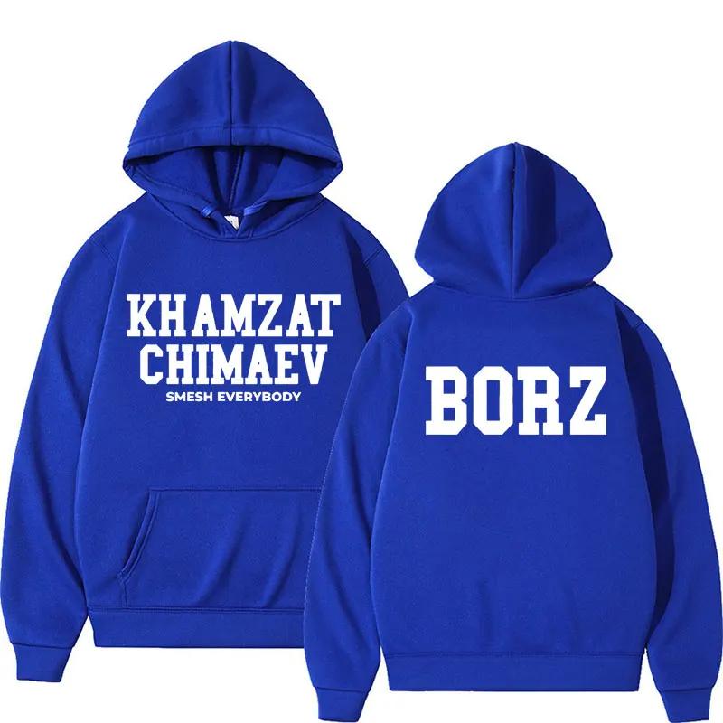 Мужские и женские худи с принтом логотипа Хамзата Чимаева модная повседневная спортивная одежда теплая ретро худи на осень и зиму