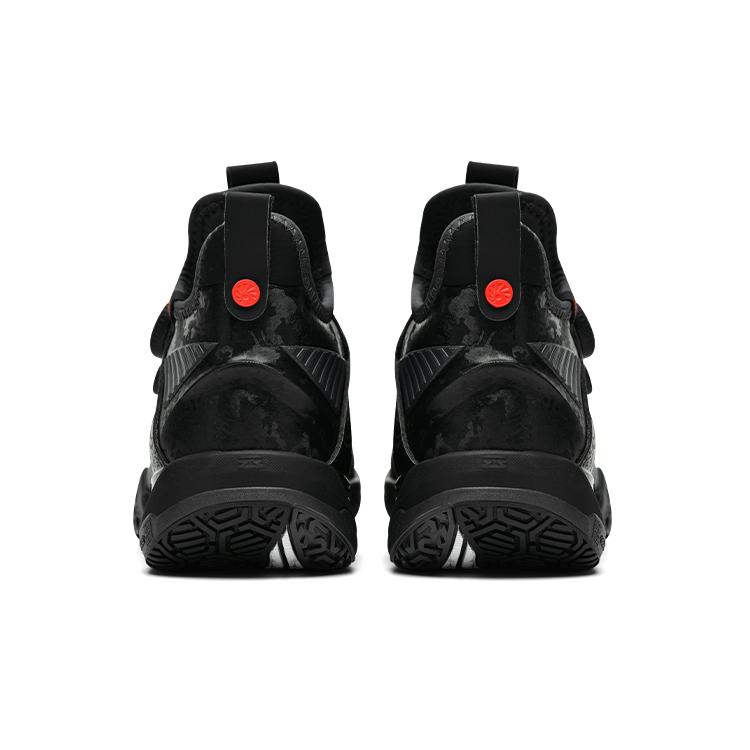 Li Ning Saga 2 Ма Резина Скользкая Устойчивая к истиранию Средняя высота Бадминтонные кроссовки Мужские Черные AYAT001-2