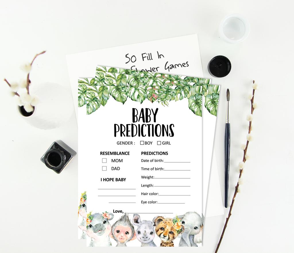 Inkdotpot Игровой набор Baby Shower из 50 игр BabyA AlphabetA ABCA Игра Safari Jungle Animals Party