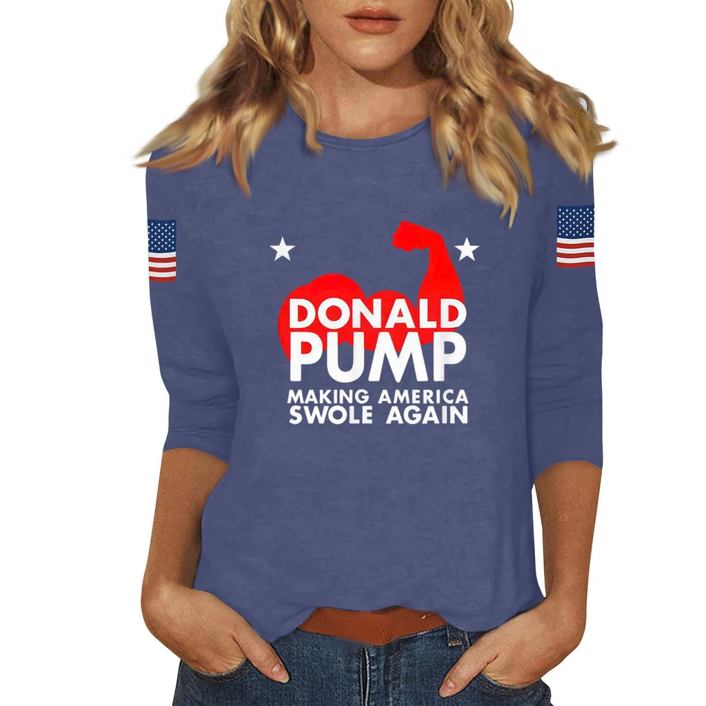 Женский повседневный модный сексуальный удобный топ с вырезом и рукавом три четверти