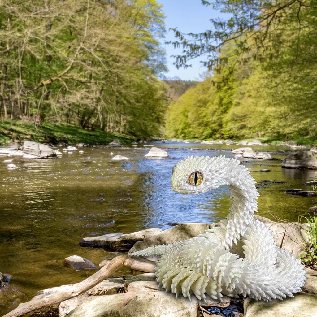 3D-печатные светящиеся радужные трансграничные поделки украшения подарок креативные ручные 3D-печатные украшения для автомобиля в виде змеи