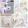 Rabbit Cute Cat Backpack Preppy Style Plush Shoulder Bag Sweet Idol Photocard Pouch Itabag  Outdoor
