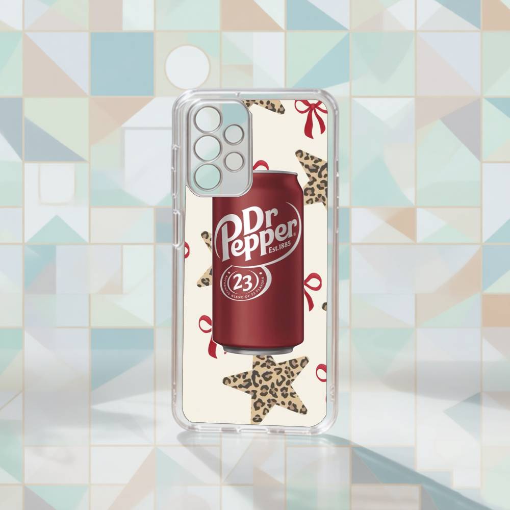 Чехол для телефона Cherry D-Drink Dr Pepper сахарный Прозрачный Силиконовый Мягкий Для Samsung S25,S24,S21,S22,S23,S30,Ultra,S20,Plus,Fe