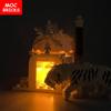 Нетоксичный набор Moc Bricks Иглу Светящийся Дом Известный Город Архитектурный Пейзаж Лед и Снег Образовательный Конструктор Рождественские Подарки