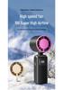 S23 High-Speed Mini Handheld Fan: USB Charging, Digital Display, Foldable, with Lanyard for Portable Outdoor Use.