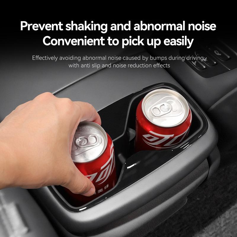 For Kia EV9 2024-2025 Non-slip Armrest Cup Holder TPE Center Console Rear Water Cup Holder Storage Box Car Interior Accessories