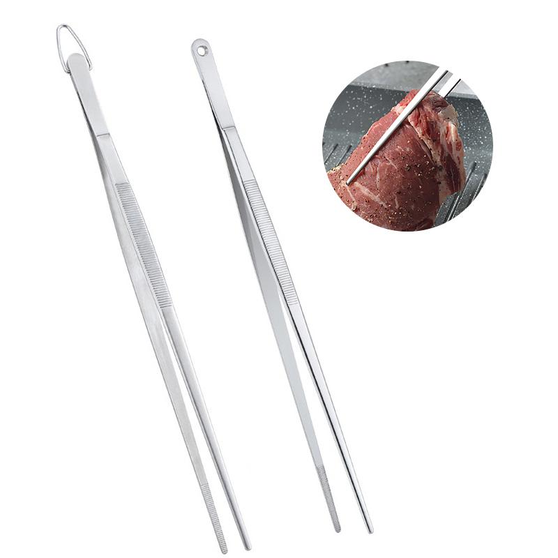 30 см кухонный пинцет тонкий пинцет щипцы сверхдлинные из нержавеющей стали кулинарные пинцеты для барбекю инструменты для бармена