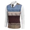 Мужская мода принтованный жилет с V-образным вырезом без рукавов трикотажный пуловер