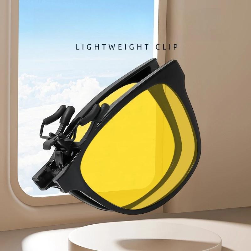 Plain Glasses Flip-Up Night Vision Anti-Blue Light Clip-On Lenses Specialized Gaming Ultra-Lightweight Uv-Protective Eyewear