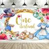 Dewprint Tea Party Onederland Banner Backdrop Girl's 1st Birthday Tea Party Wonderland Photography Background & Decor Photo Prop504
