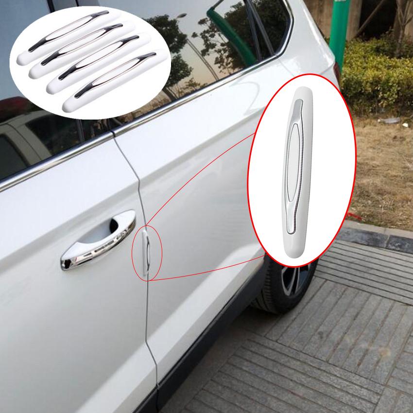 gbmkt6 4-Piece Car Crash Bar Bumper Protect Stickers: Skoda-Tailored Anti-Collision Strips for Rapid, Fabia, Octavia A5/A7, Kamiq