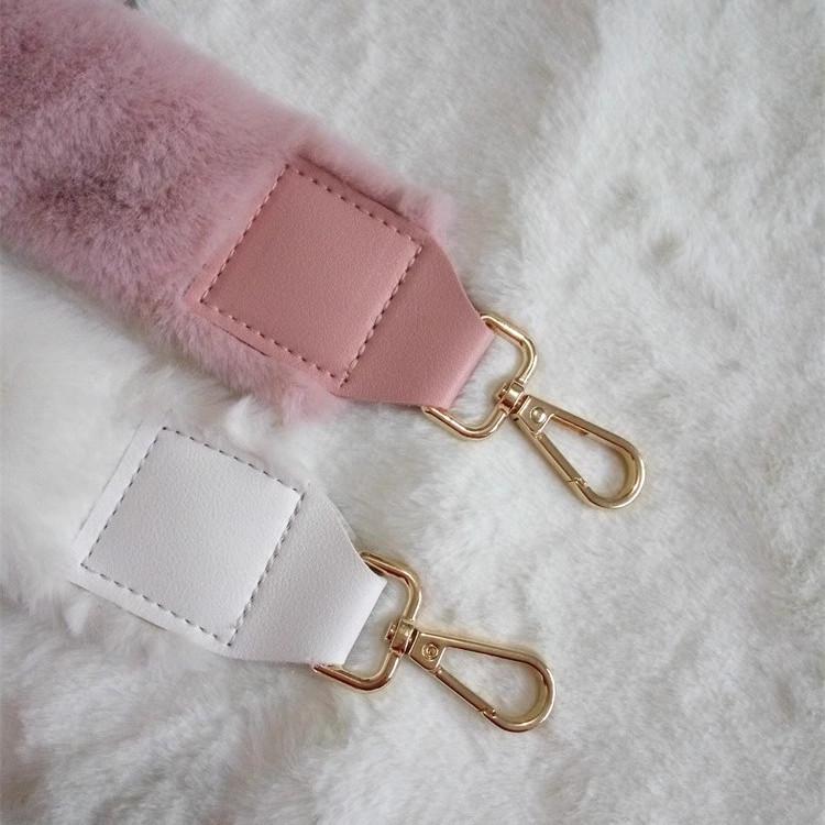 Женский плюшевый широкий меховой плечевой ремень для сумок - Универсальная замена для сумок через плечо и на одно плечо