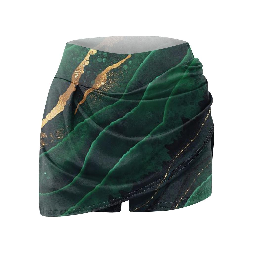 Женские спортивные эластичные плиссированные теннисные юбки для бега, йоги, внутренние шорты, эластичные спортивные шорты для гольфа