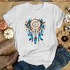 Dreamcatcher Print T Shirt Fans Summer Casual Short Sleeve Tee Cute Loose T Shirts(Premium T-shirt)