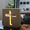 3D Светодиодный Деревянный Крест Ночник Деревянный USB Христианство Распятие Поделки Новинка Настольные Лампы Декор Кофейни