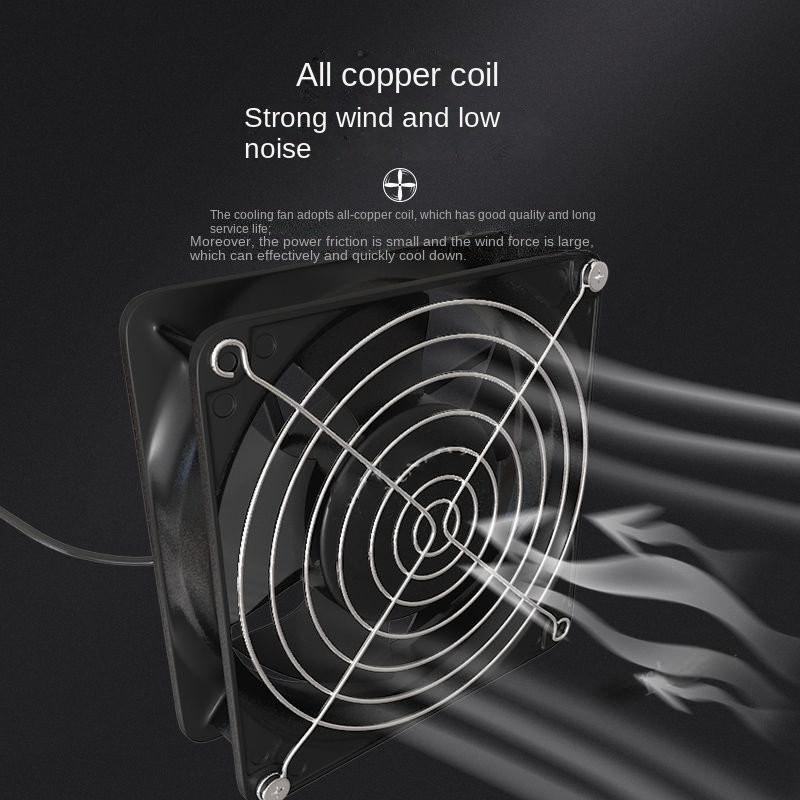 Регулируемая скорость Поглотитель припоя ESD Вентилятор-вытяжка дыма Труба Воздуховод Вытяжной вентилятор Бытовой Труба Труба Вентиляционный вентилятор 12*12*3.8см