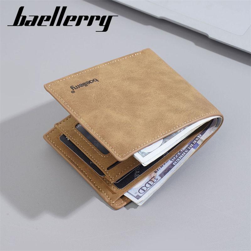 Baellerry Мужские короткие кошельки Повседневный дизайн Визитница Модный кошелек для денег