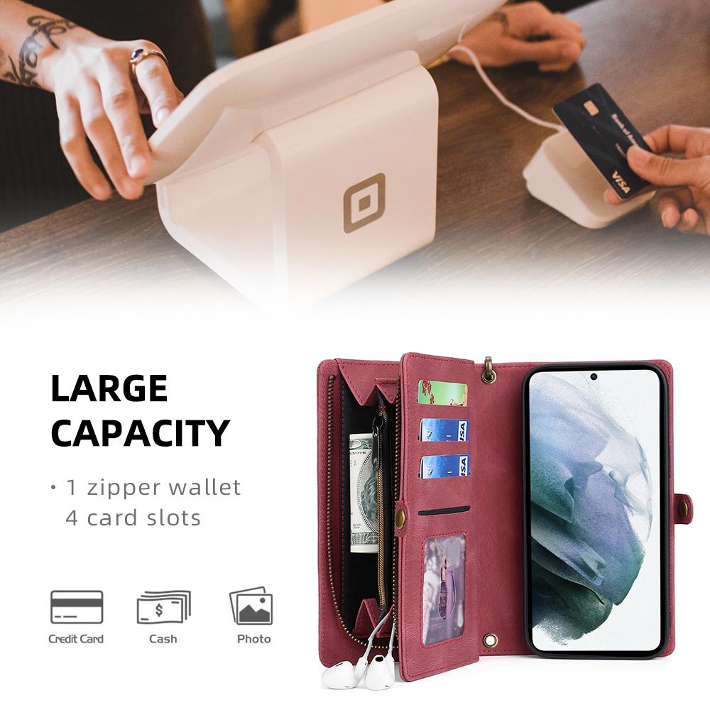 PU Leather Wallet Shoulder Bag Phone Case For Samsung Galaxy S26 S25 S24 S23 S22 S21 S20 Ultra FE S10 S9 S8 Plus Cover