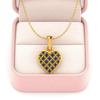 Blue Sapphire Heart Pendant - 925 Sterling Silver