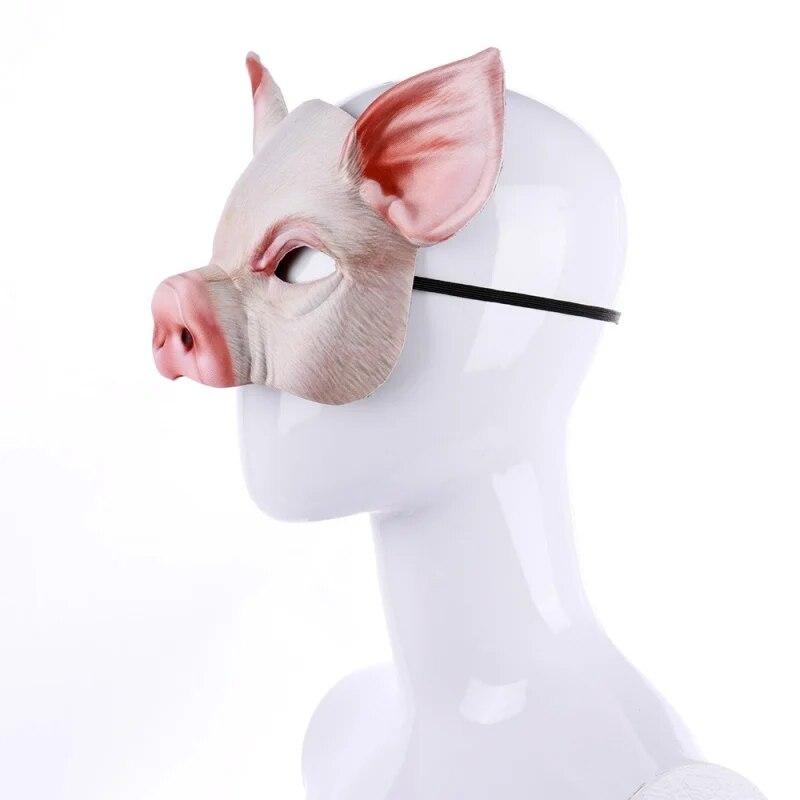 Halloween Pig Head Mask Head Wear Fancy Adult Costume Accessory Party Cosplay Halloween Mask