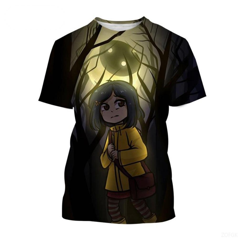 Новый Летний 3D Мультяшный Ужасы Аниме Модный Принт Повседневный Персонализированный Круглый Вырез Удобный Короткий Рукав