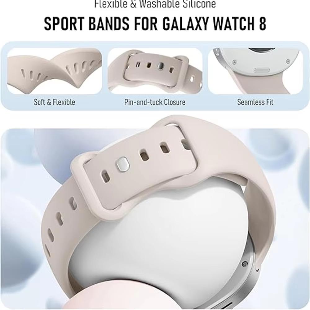 Ремешок для Samsung Galaxy watch 8 ремешок 44мм 40мм Замена Наручный Спортивный Силиконовый Браслет Correa Galaxy watch8 8 classic 46мм