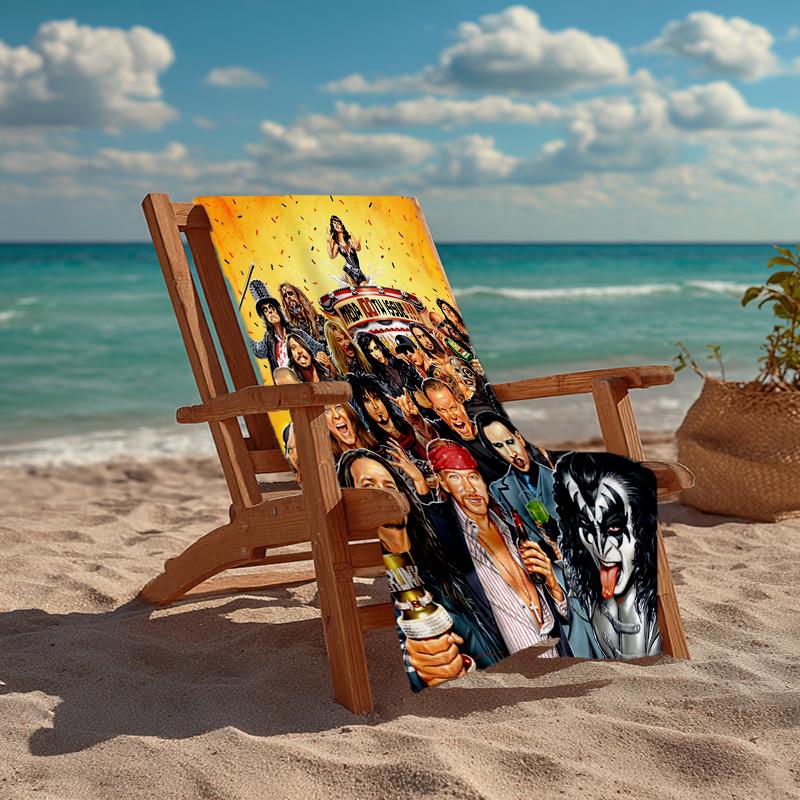 Rock Fashion Beach Towel: Ideal for Summer Adventures Soft, absorbent and quick drying suitable for swimming and bathing