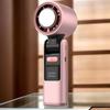 Portable Handheld Fan, 100Speed Rechargeable Cooling with LED Display, Foldable Pocket Travel Fan Pink