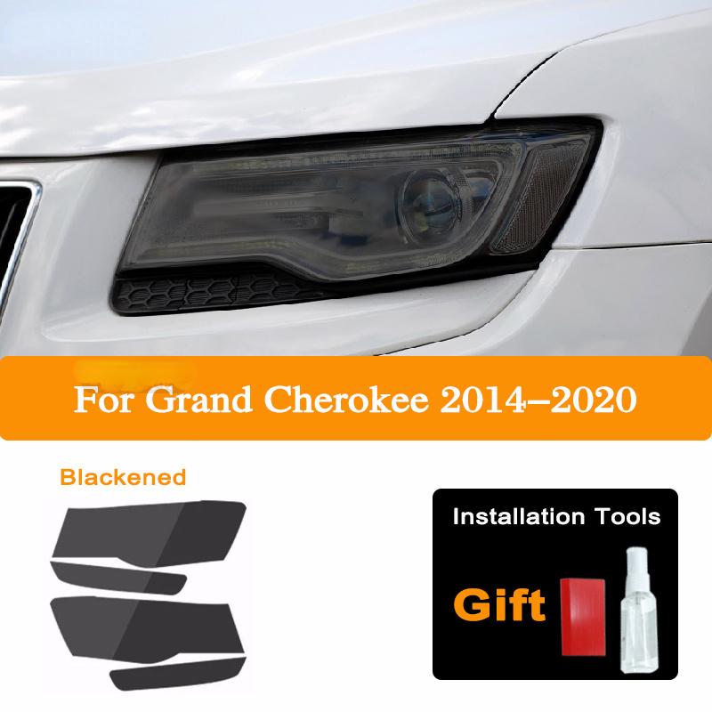 Для Jeep Grand Cherokee WK2 2014-2020 2019 защитная тонировочная пленка для автомобильных фар дымчато-черная прозрачная защитная наклейка из ТПУ