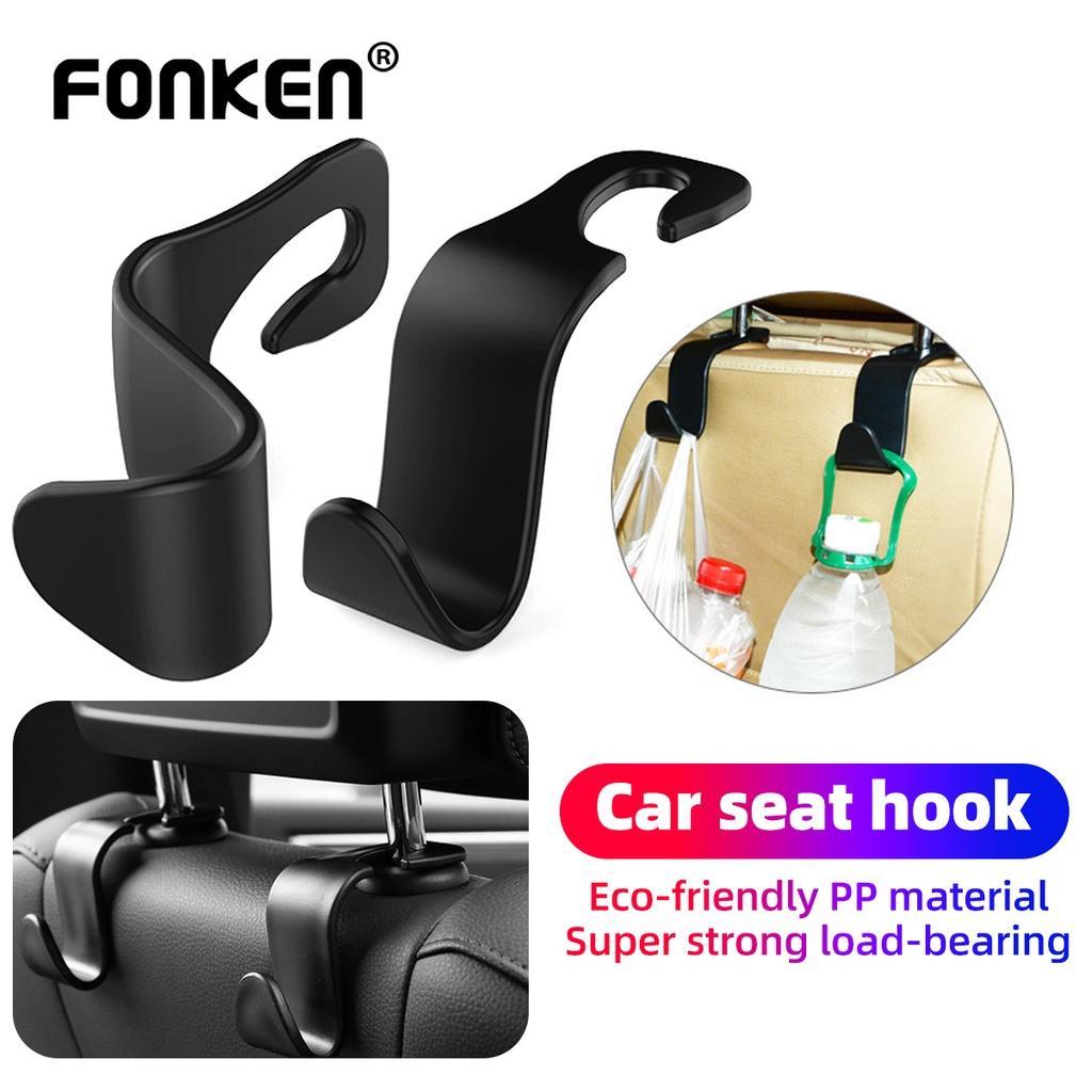 FONKEN Крючок для подголовника автомобильного сиденья, органайзер для заднего сиденья, вешалка для хранения сумки, одежды, пальто, аксессуары для интерьера