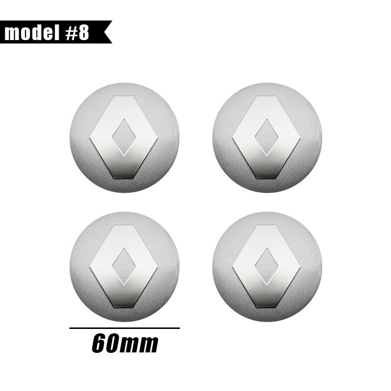 Interior Stickers 4Pcs 56/60/65mm Car Wheel Stickers Center Hub Cap Car Emblem Badge Decal For Renault Megane 2 3 Clio Koleos Ka