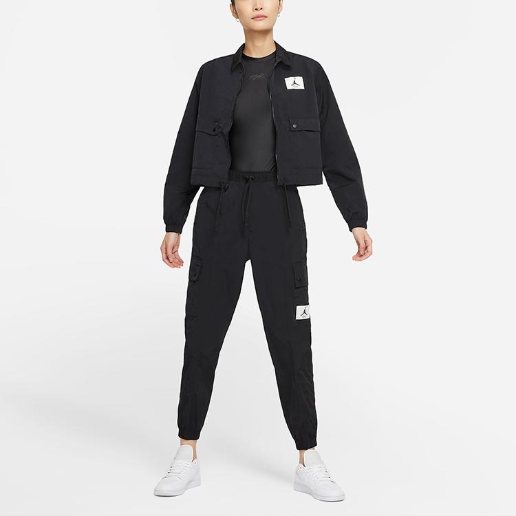 Jordan Женские джоггеры с тканым шнурком Essentials с логотипом, черные DD6996-010
